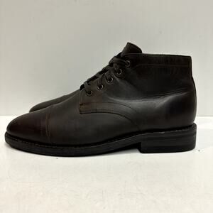 VERY GOOD Thursday Cadet Boot Handmade Cap Toe Lace Up Tobacco Brown 8.5 Wide